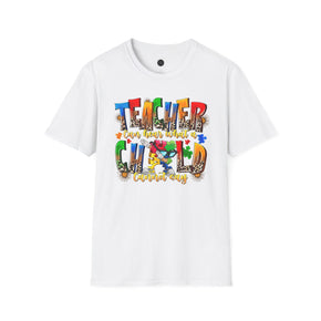 Teacher Can Hear What A Child Can't Say Unisex Soft style Autism Tees