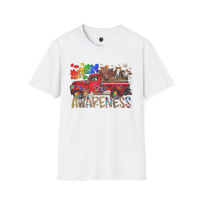 Autism Awareness Farm Truck Unisex Soft style Autism Tees