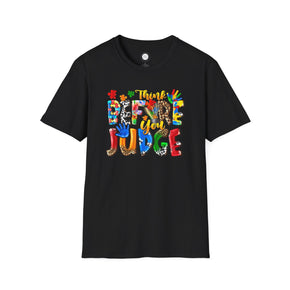 Think Before You Judge Unisex Soft style Autism Tees