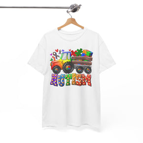 Autism Truck Unisex Heavy Cotton Autism Tees