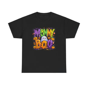 Mommy Boo Unisex Heavy Cotton Happy Halloween Tee