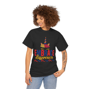 Embrace Differences Unisex Heavy Cotton Autism Tees