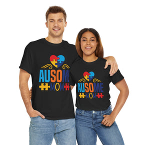 Ausome MOM Unisex Heavy Cotton Autism Tees