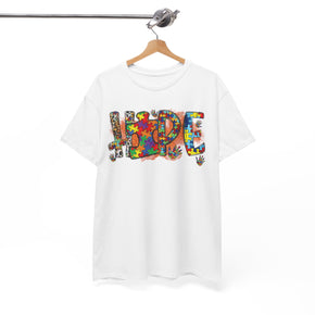 Hope Puzzle Piece Unisex Heavy Cotton Autism Tees