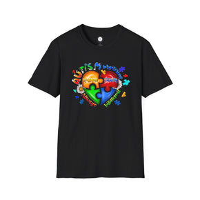 Autism Heart Unisex Soft style Autism Tees