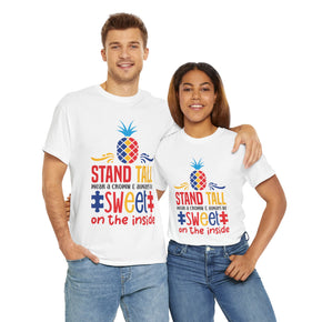 Stand Tall Wear A Crown Unisex Heavy Cotton Autism Tees